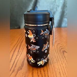 Hydrapeak 14 oz Black Dinosaur Monster Trucks Water Bottle